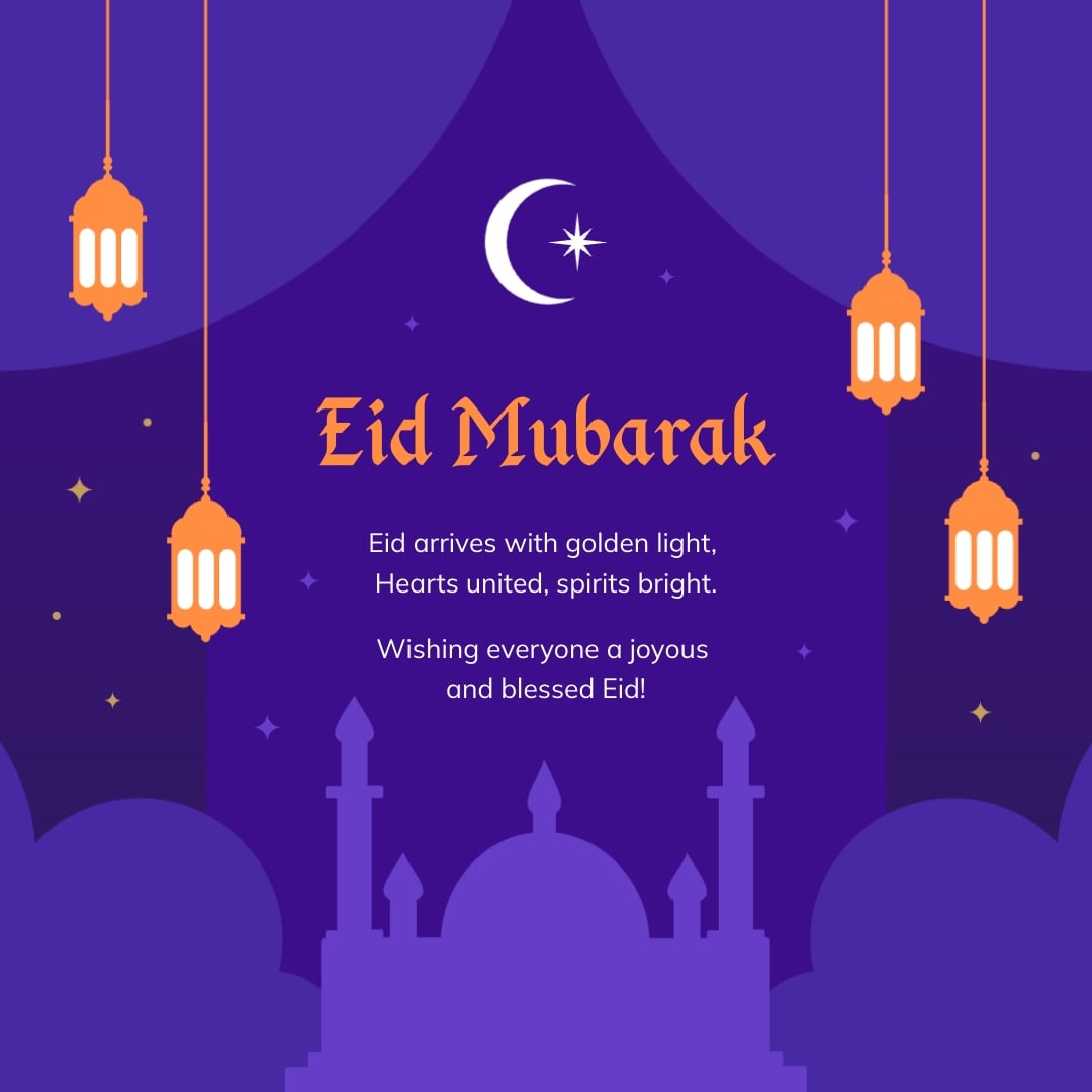 Happy Eid Mubarak Instagram Post Template
