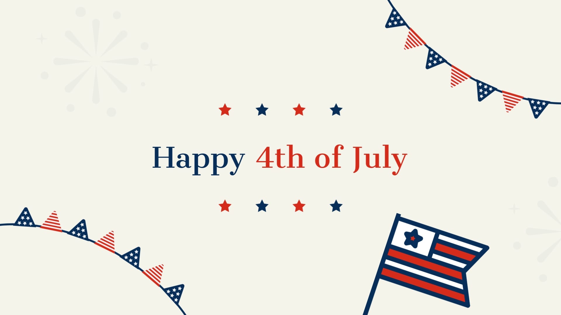 Happy Fourth of July Greeting Card Template