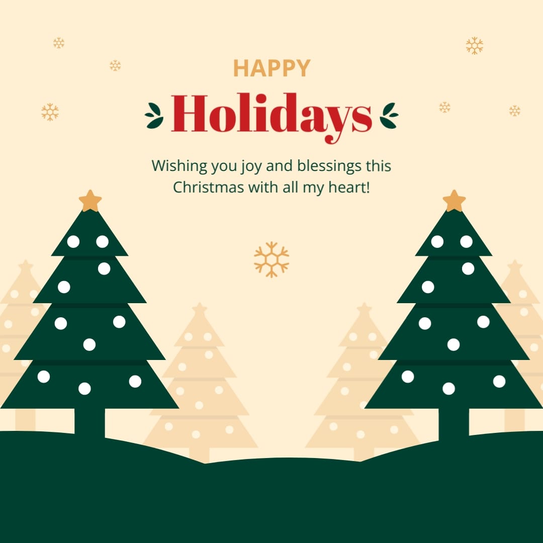 Happy Holiday Wishes Instagram Post Template