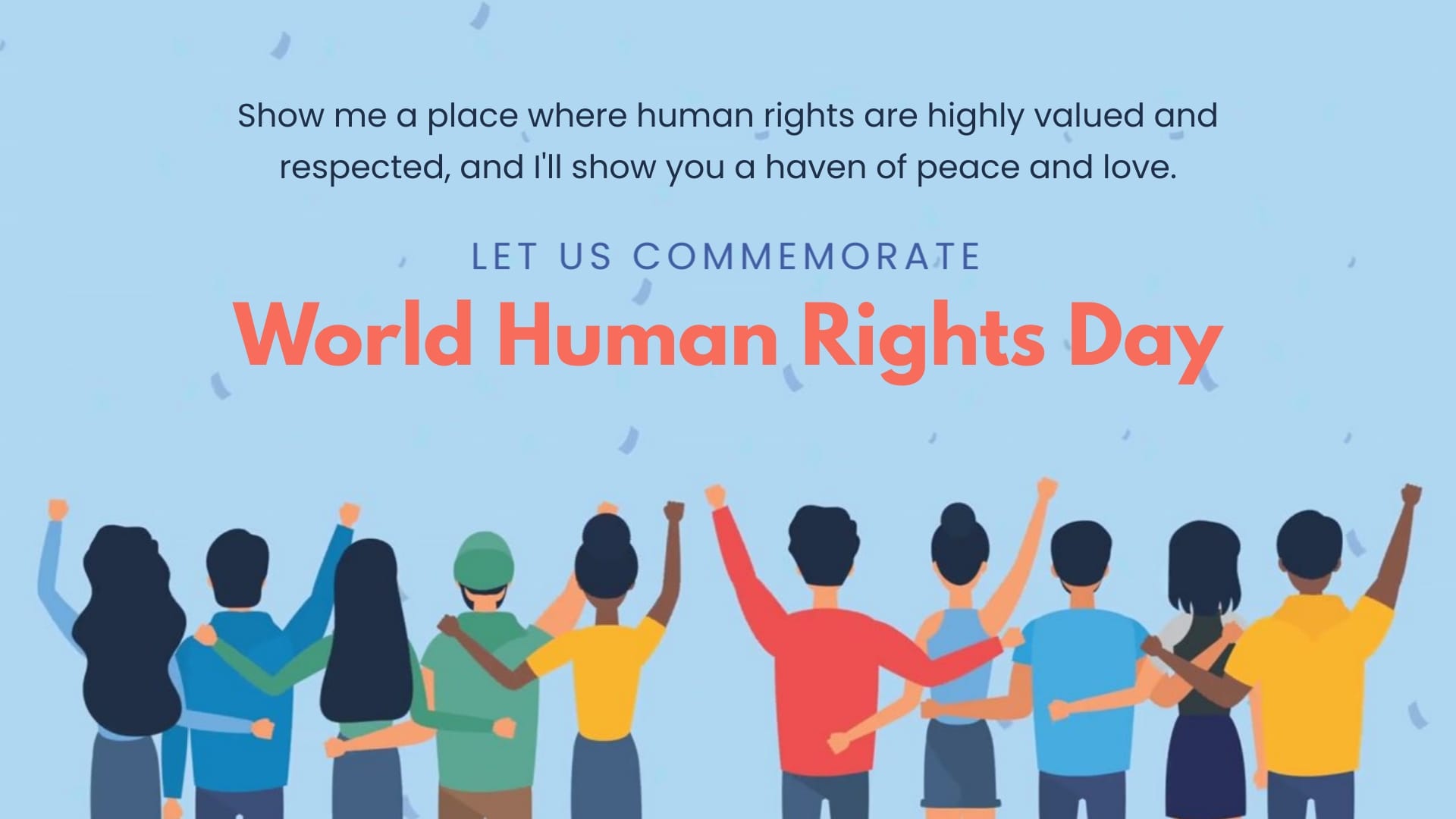 Happy Human Rights Day Greeting Card Template