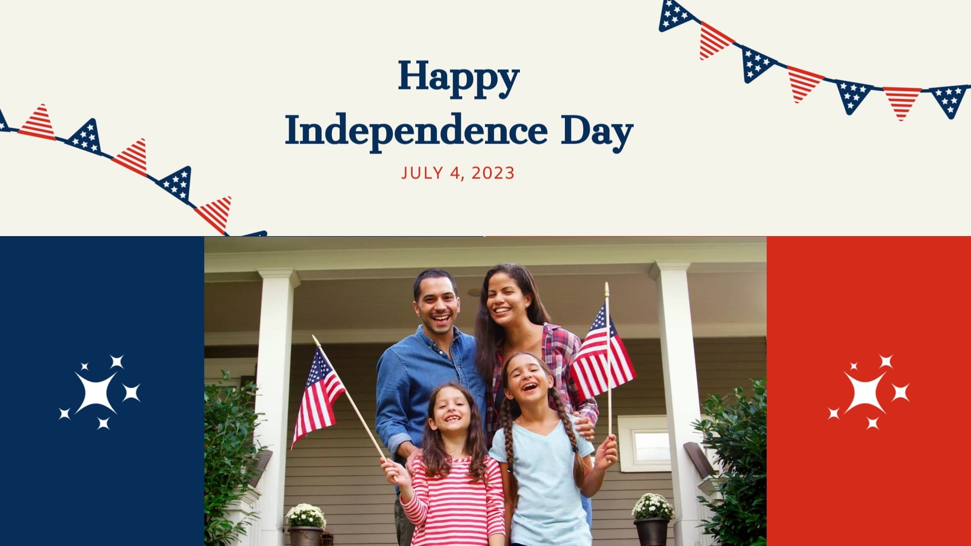 Happy Independence Day Greeting Card Template