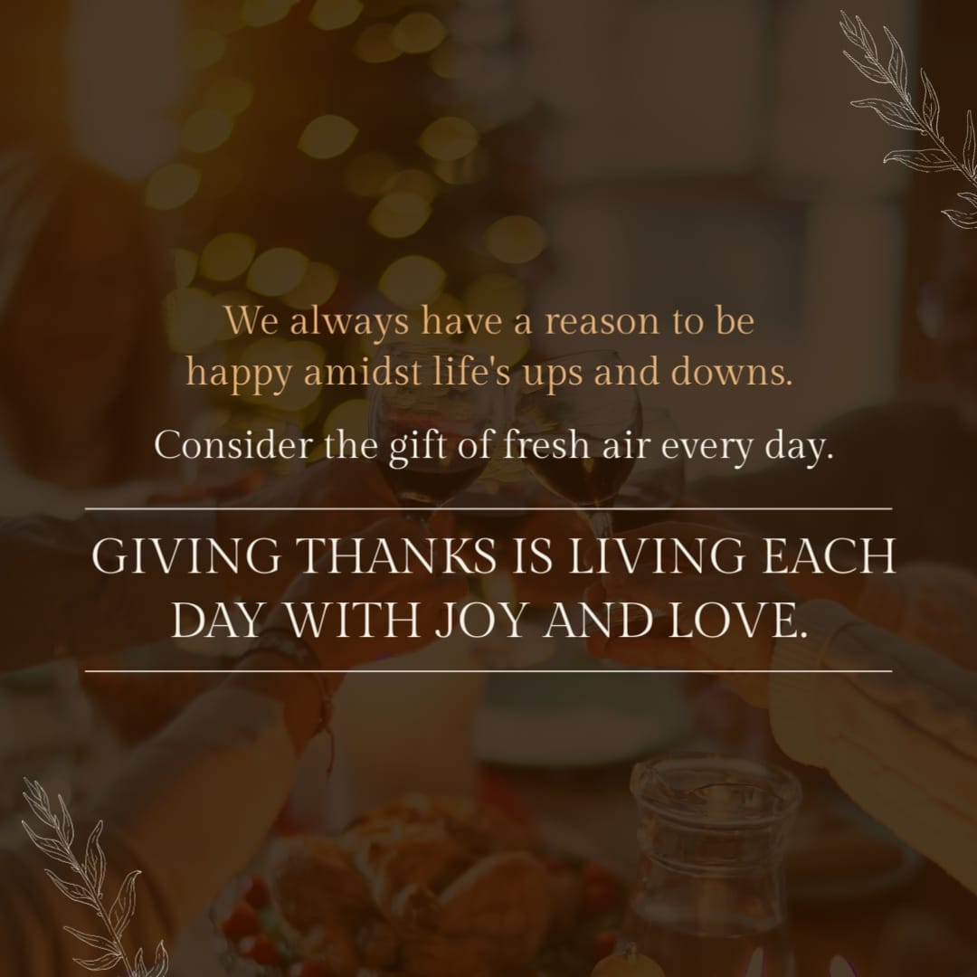 Happy Mindset Thanksgiving Greeting Card Square Template