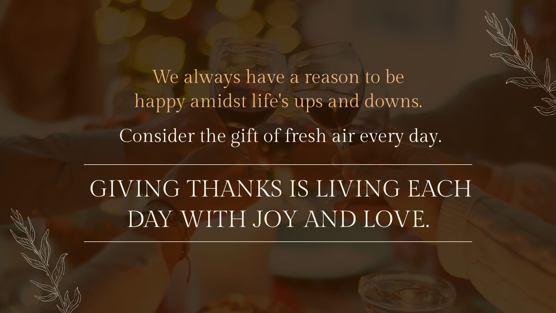 Happy Mindset Thanksgiving Greeting Card Template