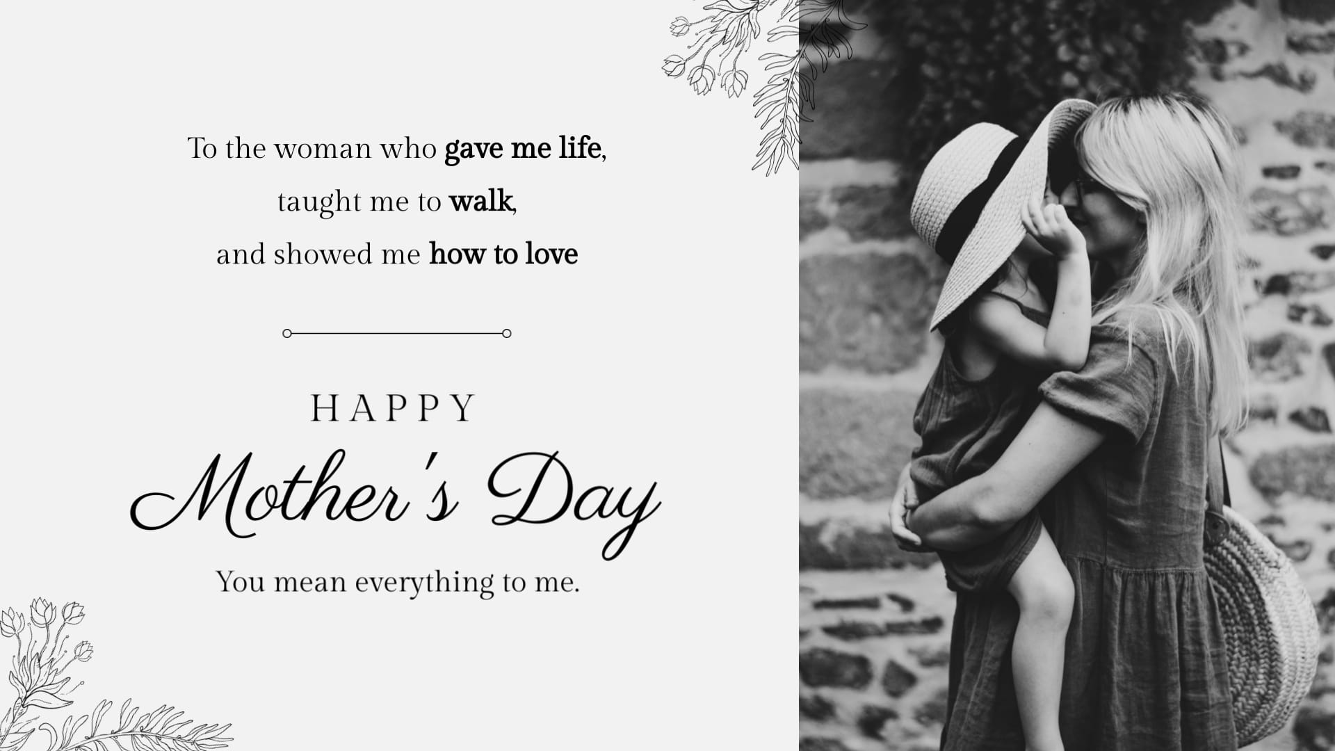 Happy Mothers Day Greeting Card Template