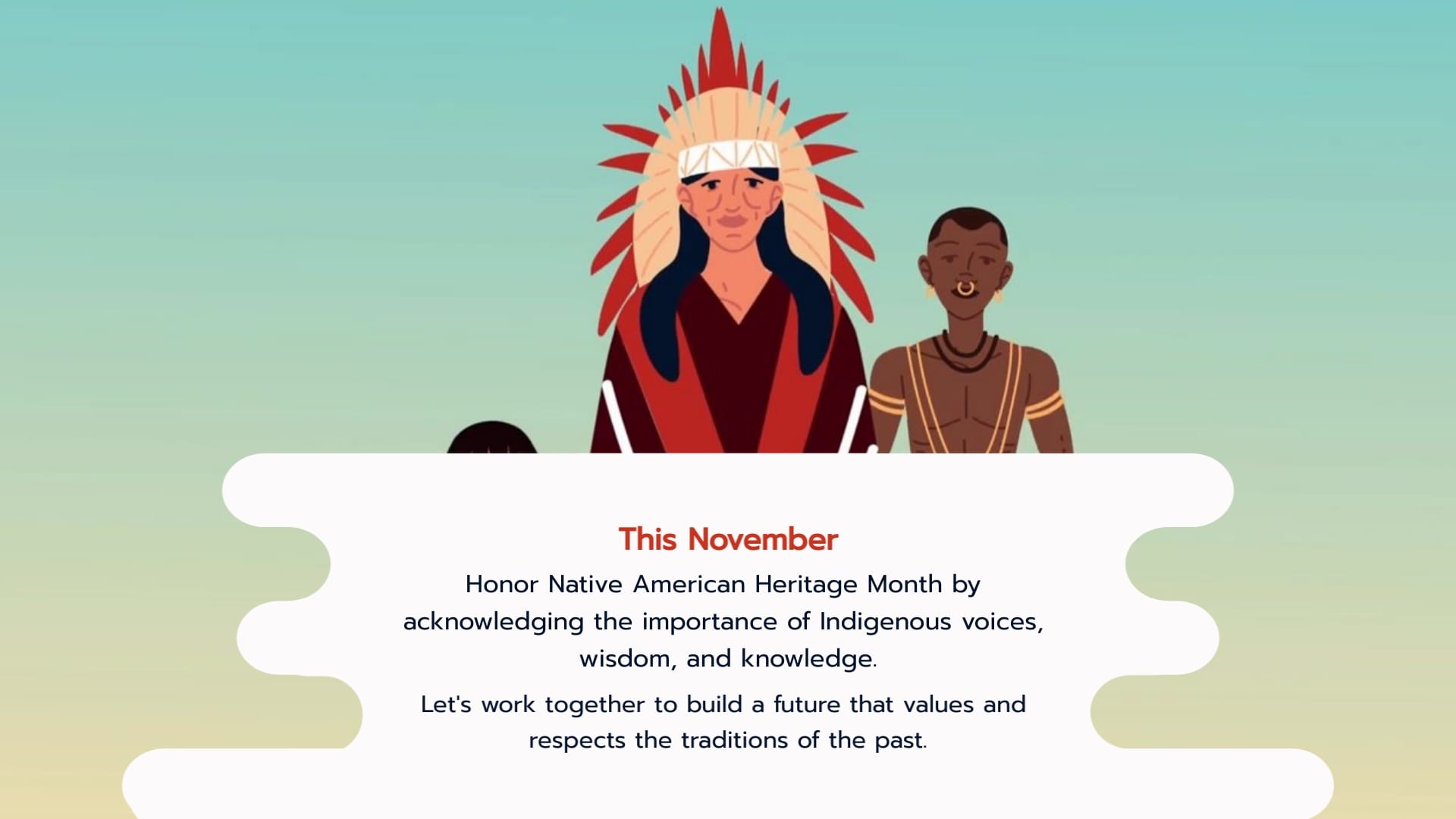 Happy National Native American Heritage Greeting Card Template