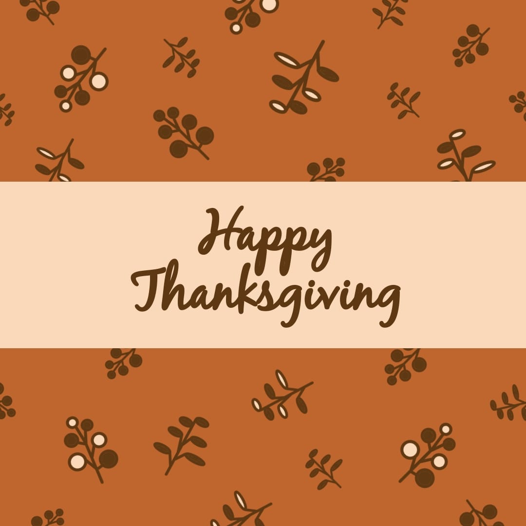 Happy Thanksgiving Branches Blog Graphic Medium Template