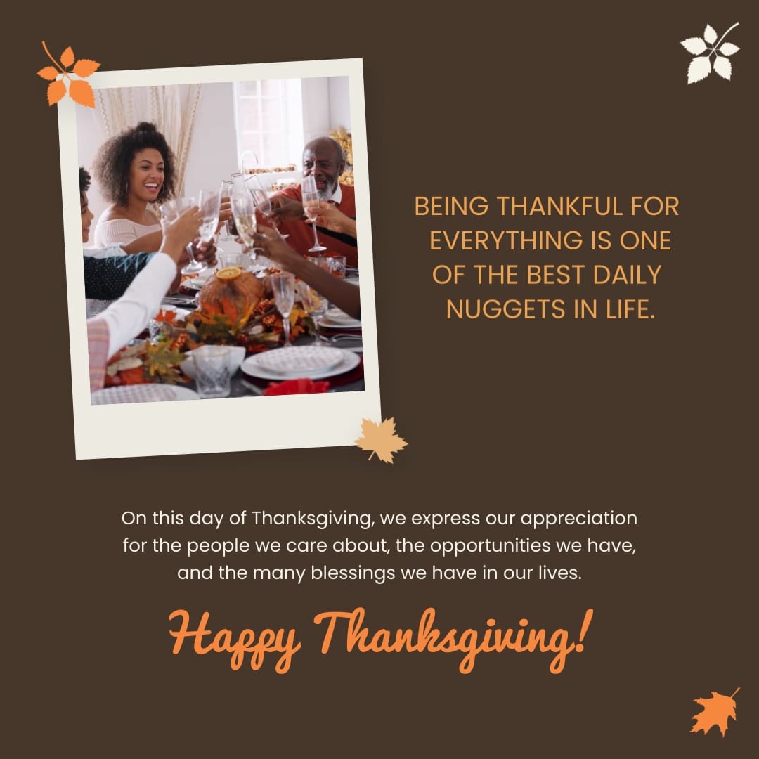 Happy Thanksgiving Day Greeting Card Square Template