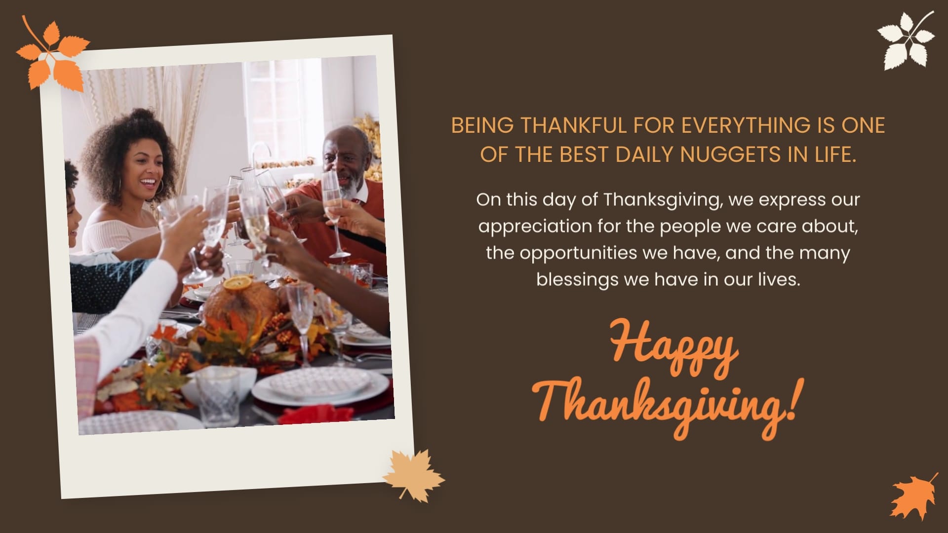 Happy Thanksgiving Day Greeting Card Template