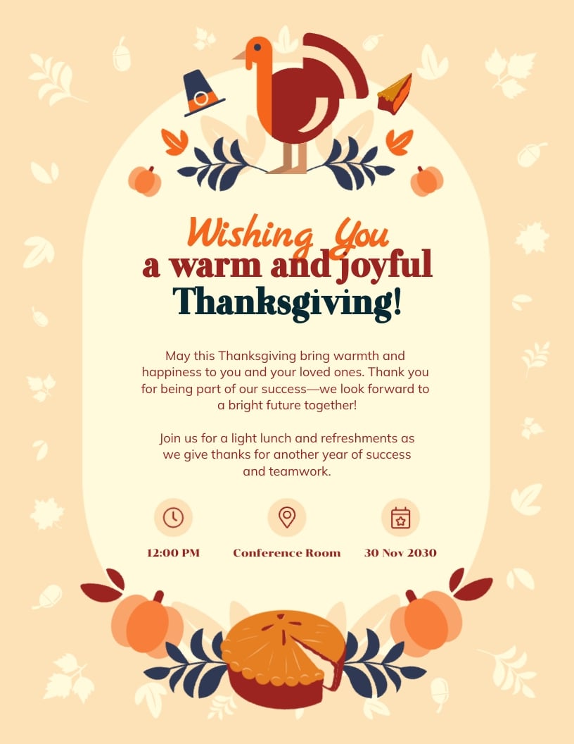 Happy Thanksgiving Flyer Template