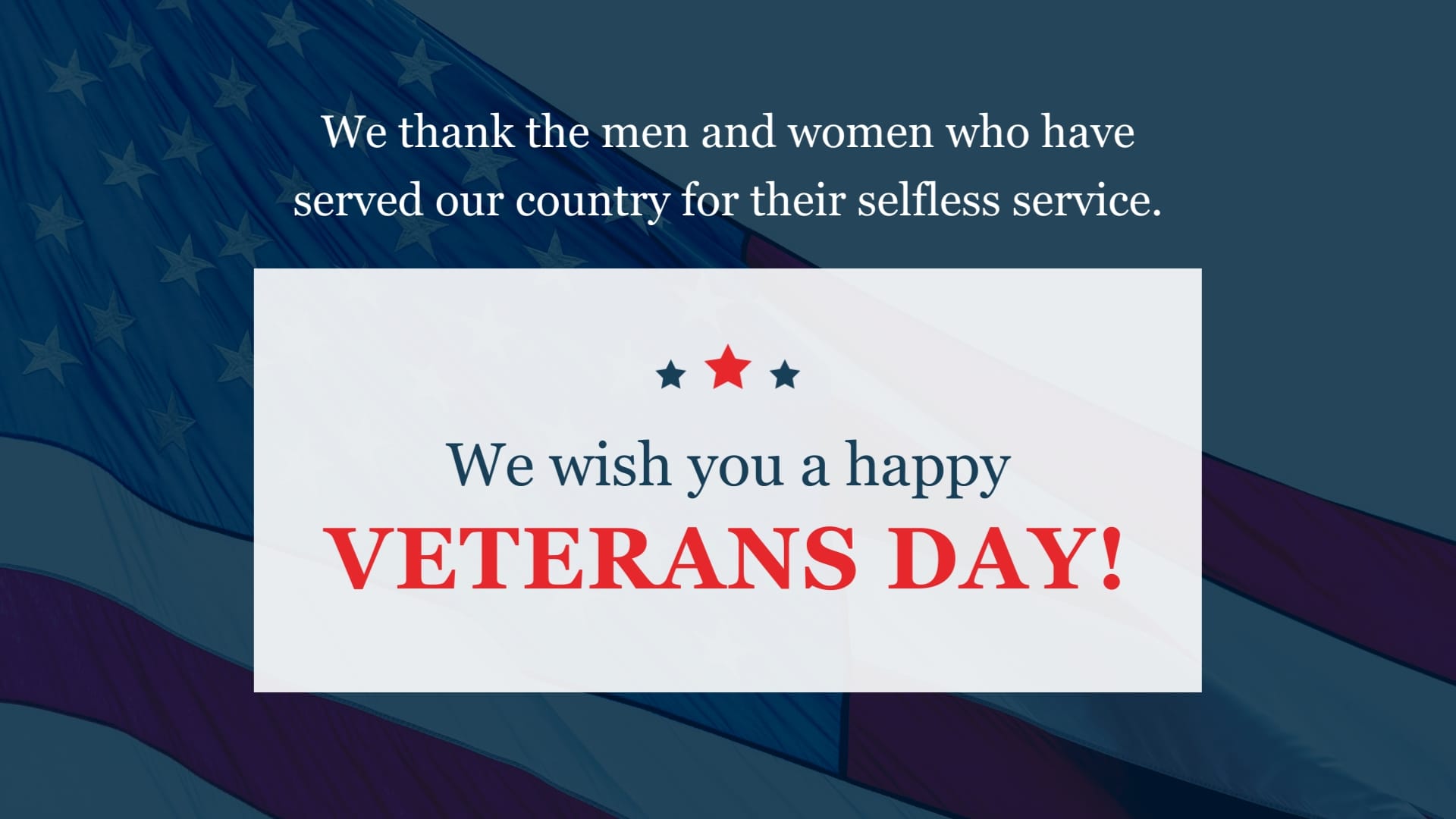 Happy Veterans Day Greeting Card Template