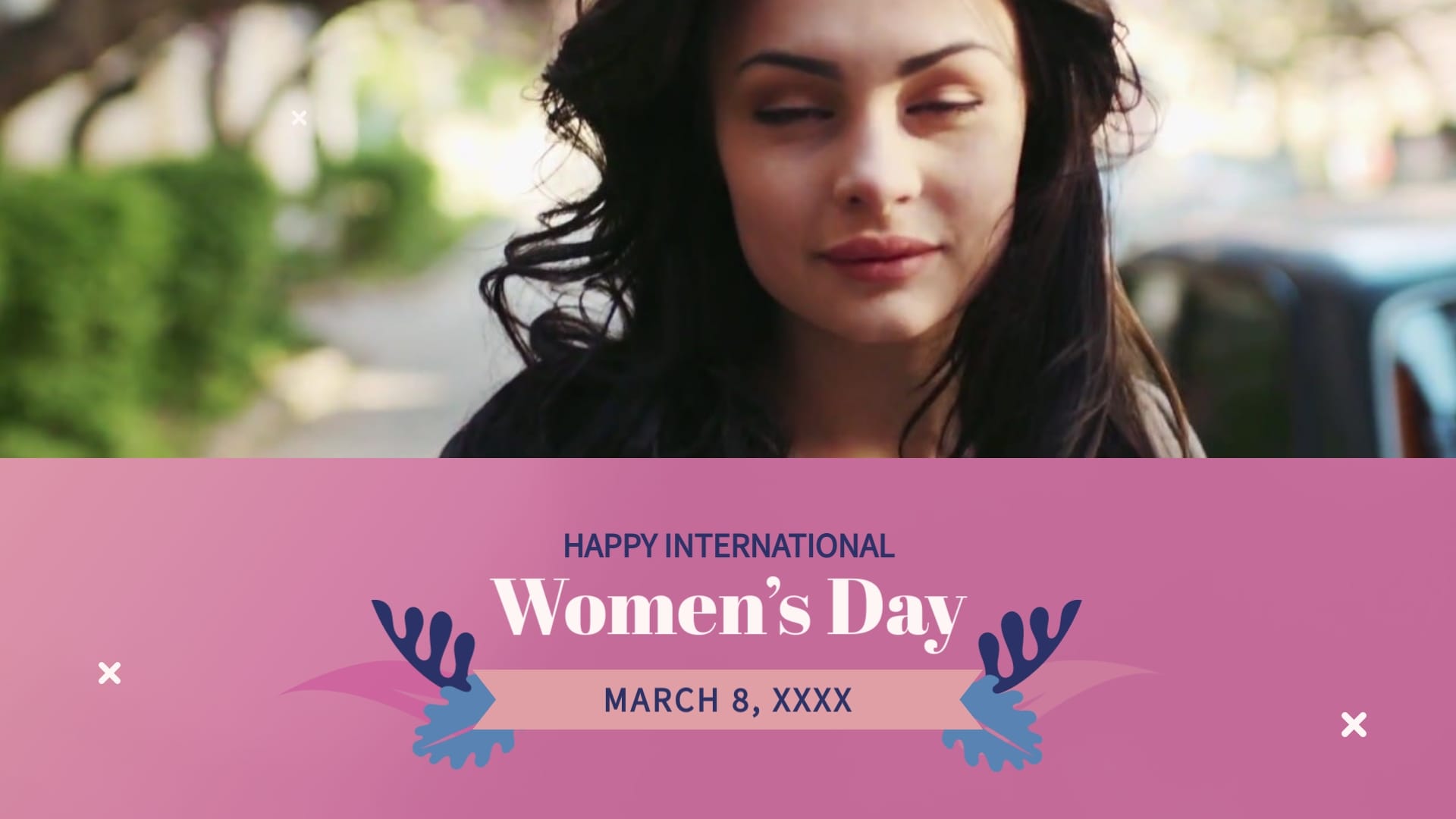Happy Womens Day Greeting Card Template