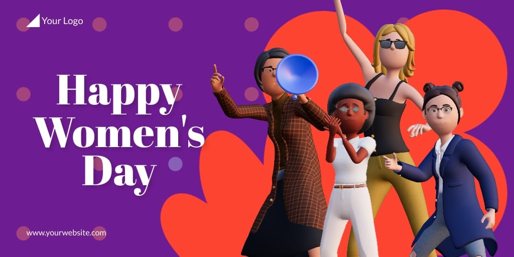Happy Women's Day Twitter Post Template