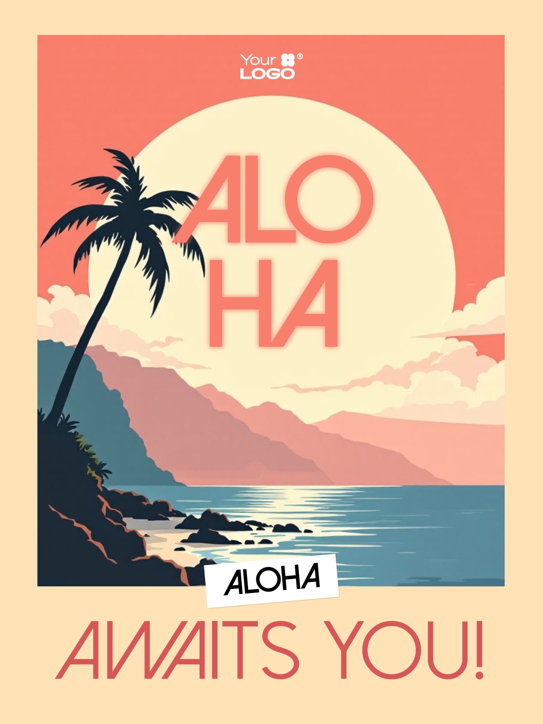 Hawaii Travel Poster Template