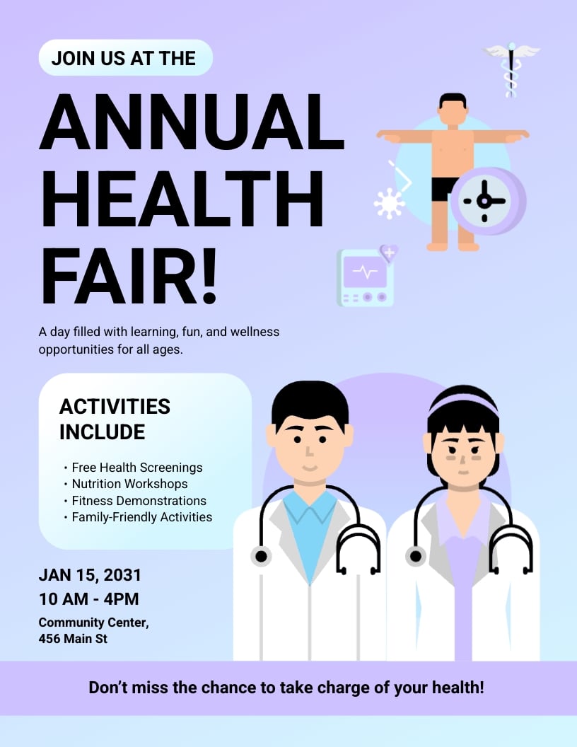Health Fair Flyer Template