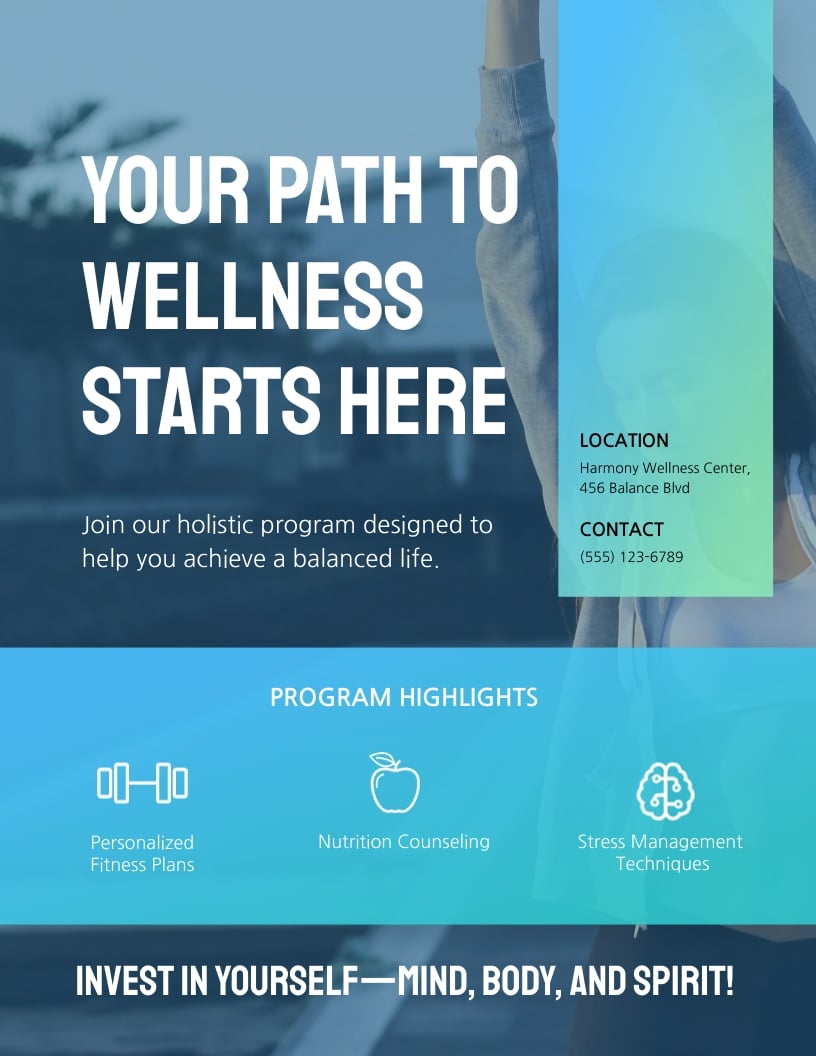 Health and Wellness Flyer Template