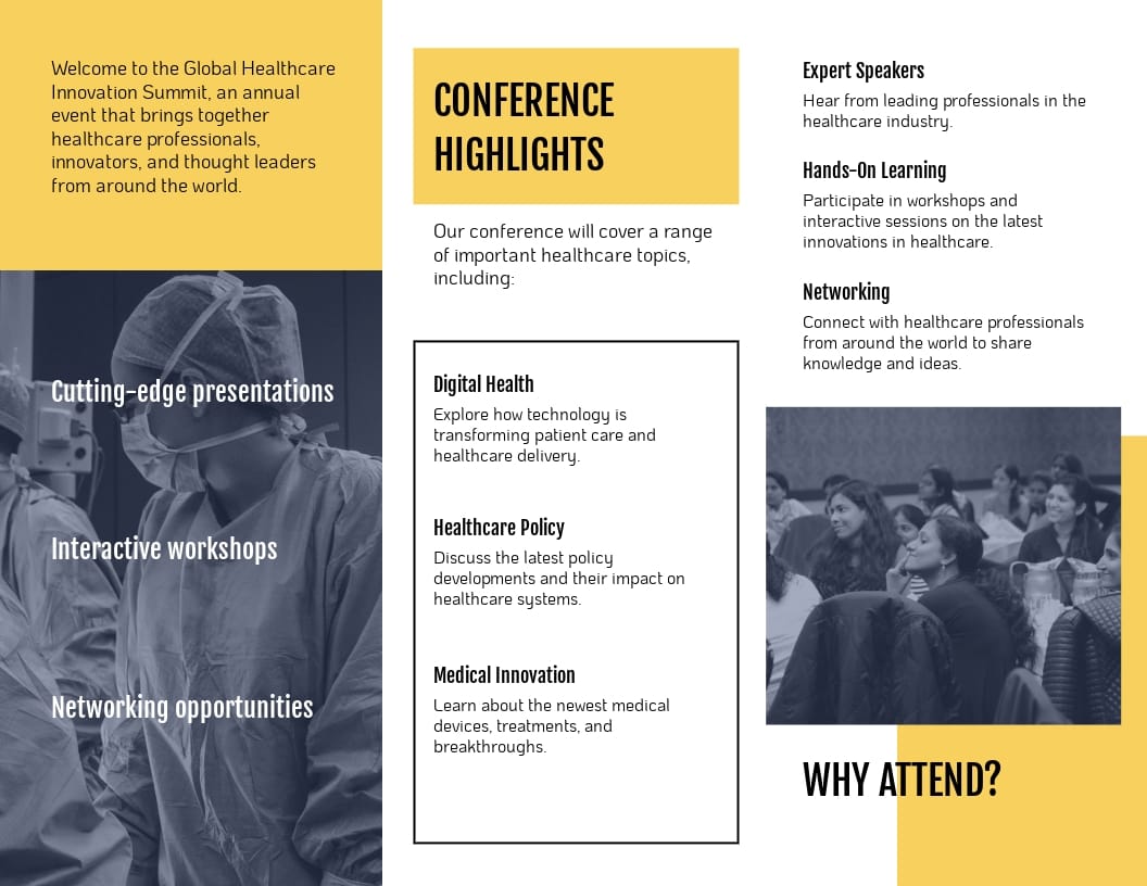 Healthcare Conference Brochure Template - Slide 2 Healthcare Conference Brochure Template - Slide 2