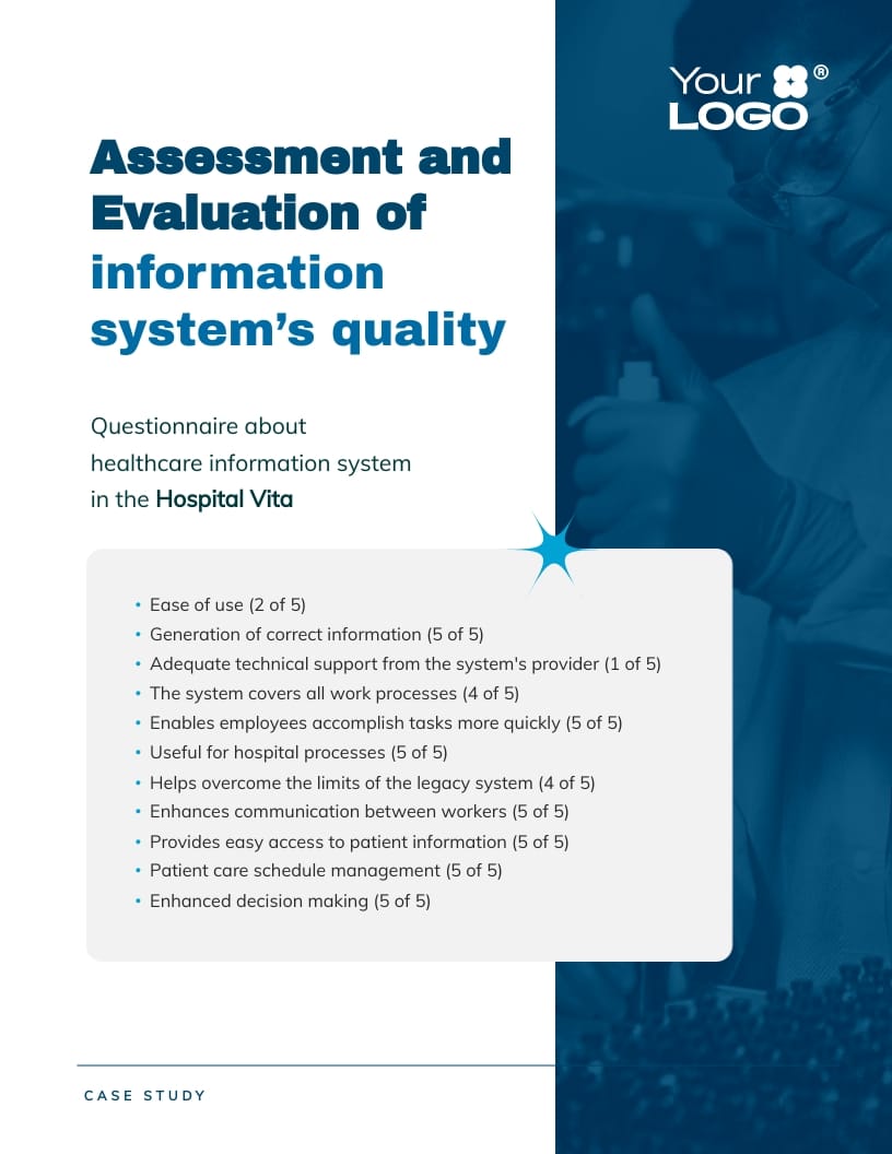 Healthcare Information System Case Study Modern Template - Slide 2 Healthcare Information System Case Study Modern Template - Slide 2