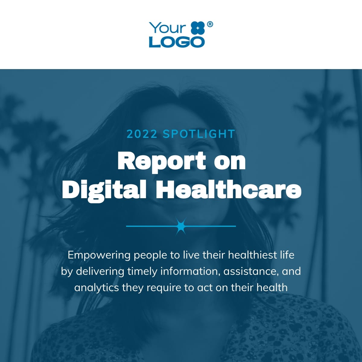 Healthcare Spotlight Report LinkedIn Post Modern Template