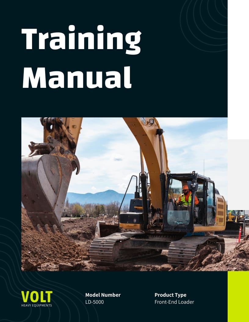 Heavy Equipment Training Manual Template
