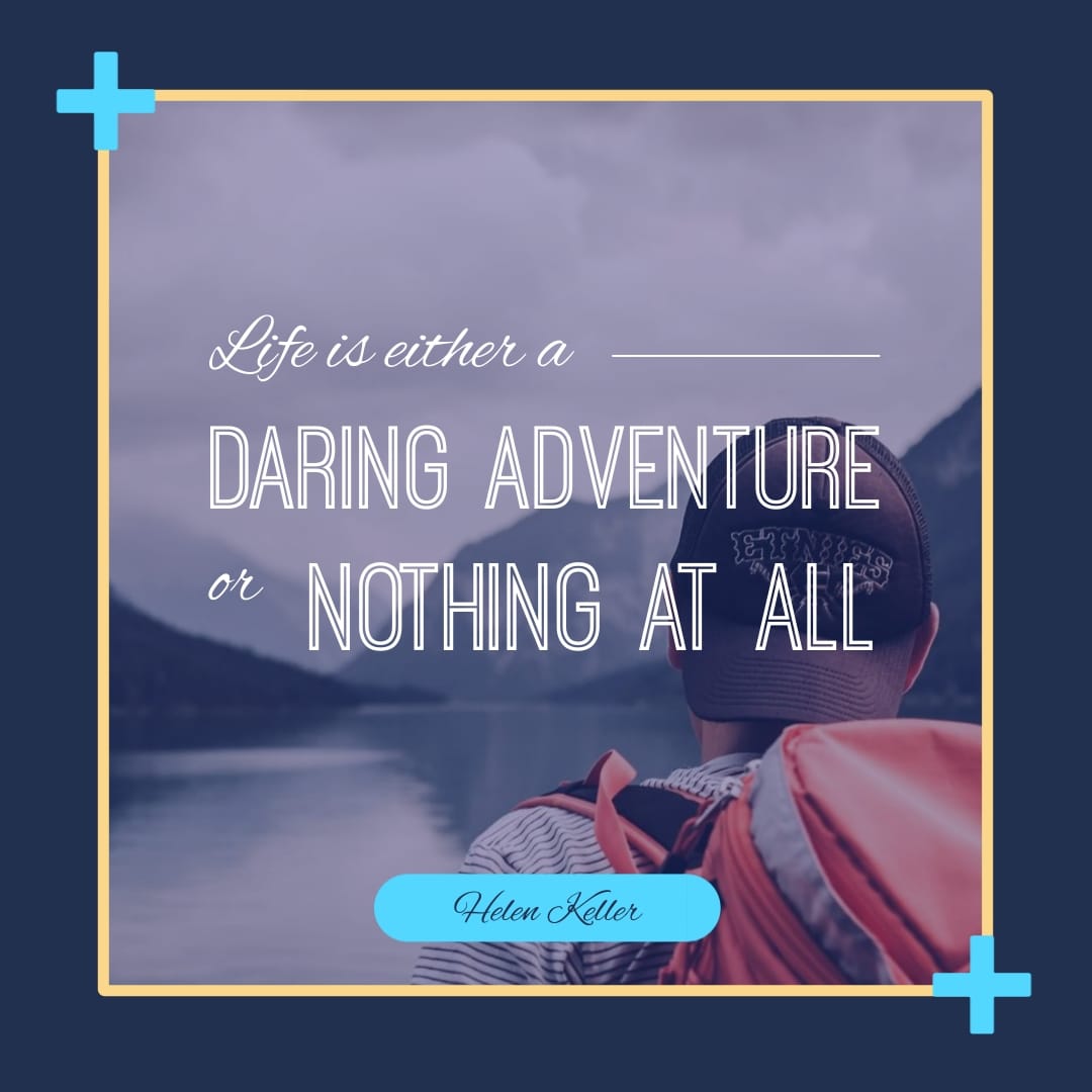 Helen Keller Inspirational Animated Quote Square Template