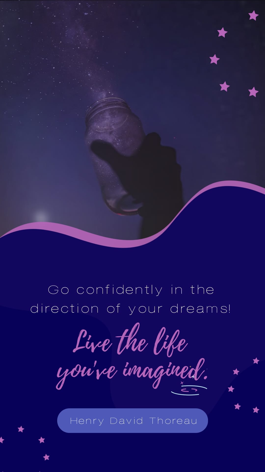 Henry David Thoreau Quote Vertical Template