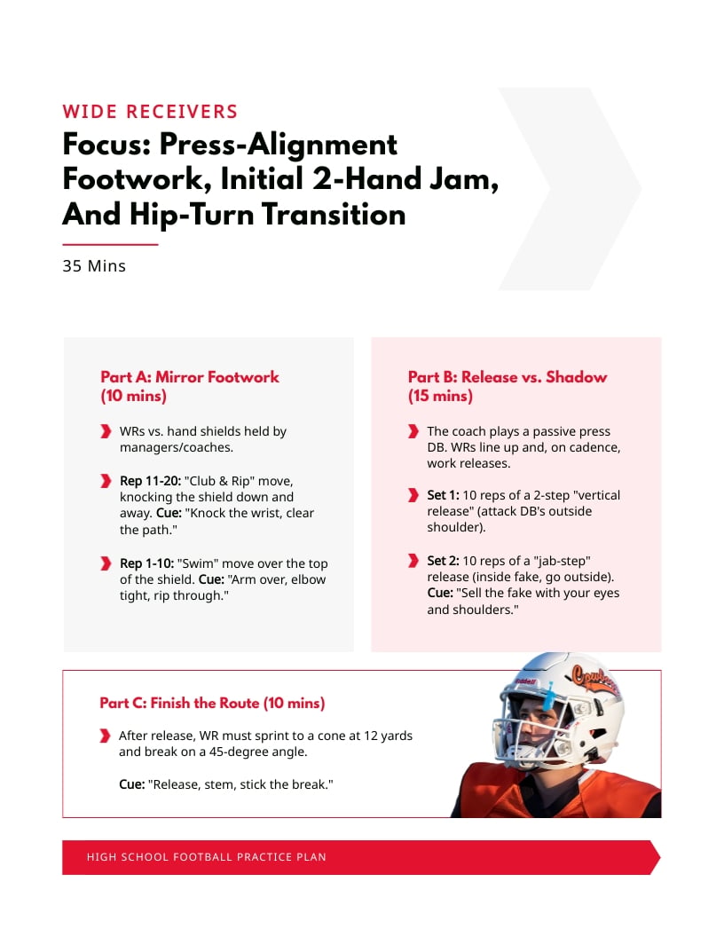 High School Football Practice Plan Template | Visme