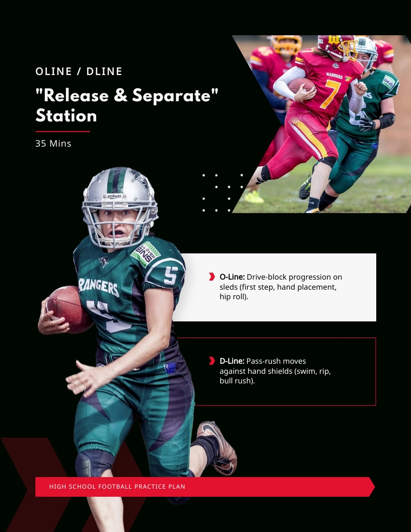 High School Football Practice Plan Template | Visme