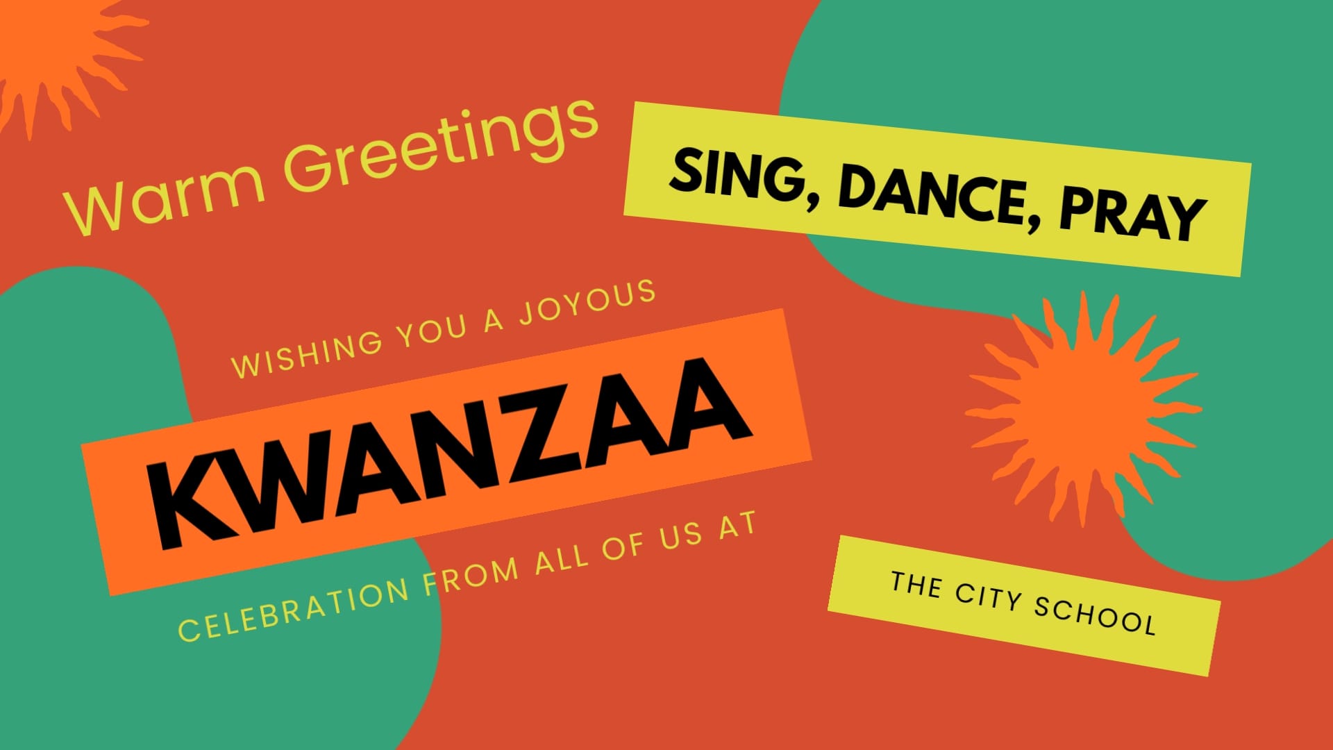 High School Kwanzaa Greeting Card Template