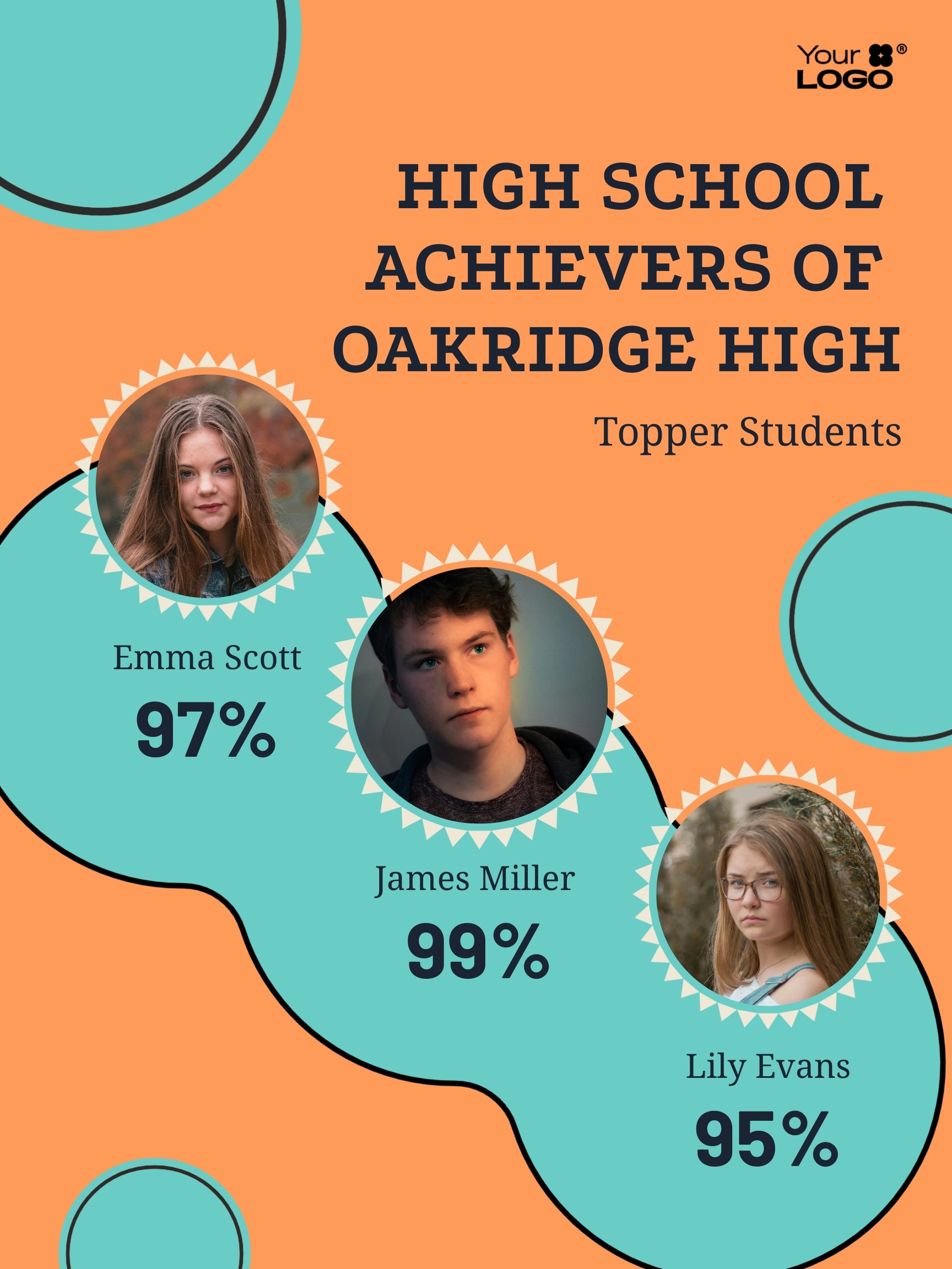 High School Topper Students Poster Template