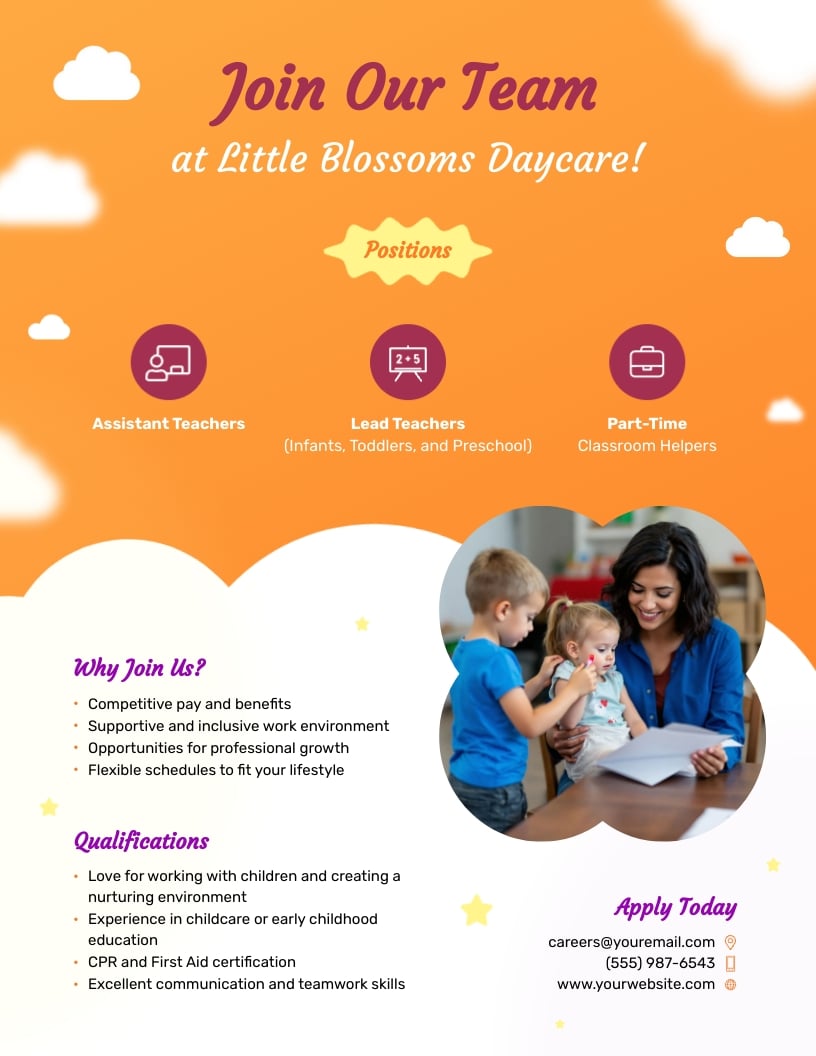 Hiring Daycare Flyer Template