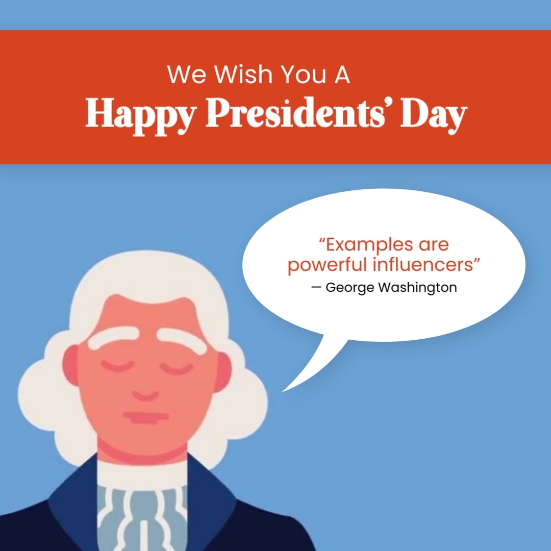 Historic Presidents Day Greeting Card Square Template