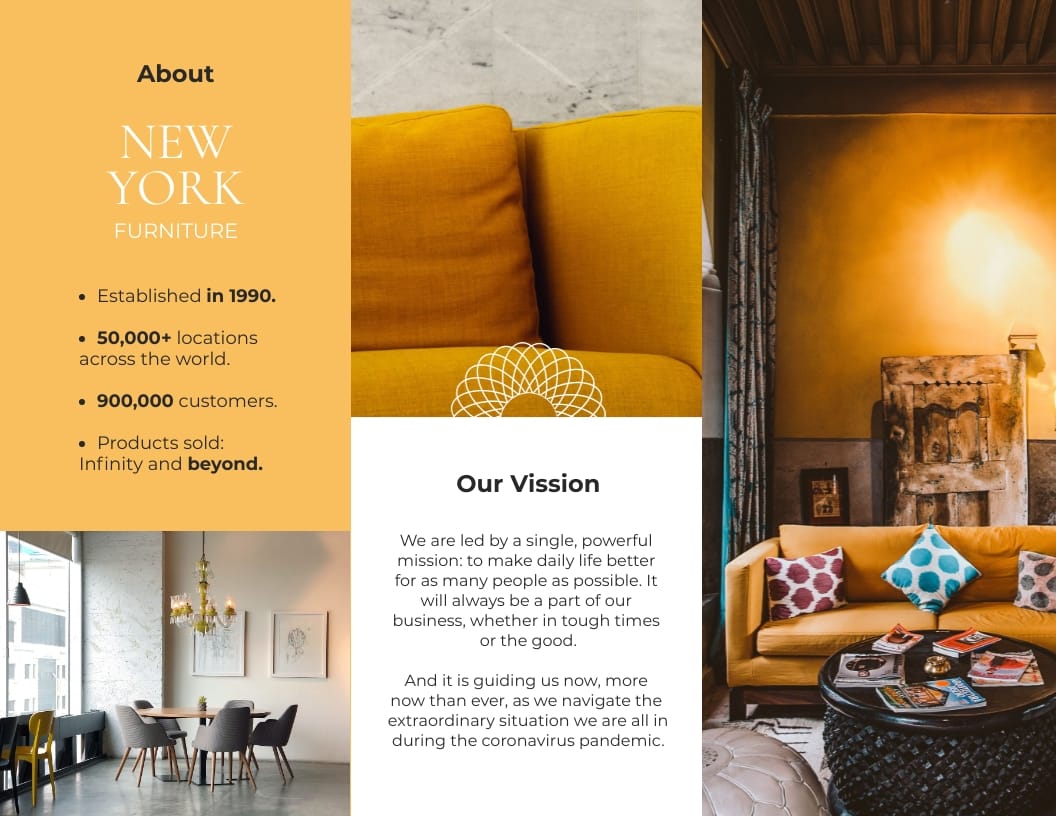 Home Furniture - Trifold Brochure Template - Slide 2 Home Furniture - Trifold Brochure Template - Slide 2