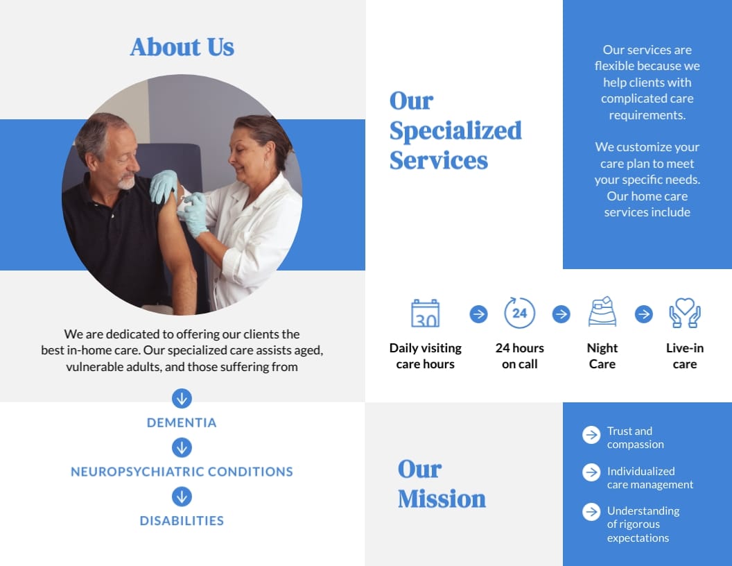 Homecare Bifold Brochure Template - Slide 2 Homecare Bifold Brochure Template - Slide 2