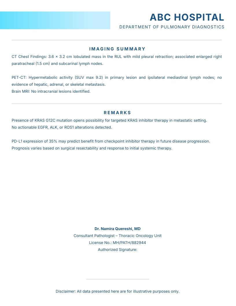 Hospital Cancer Report Template | Visme