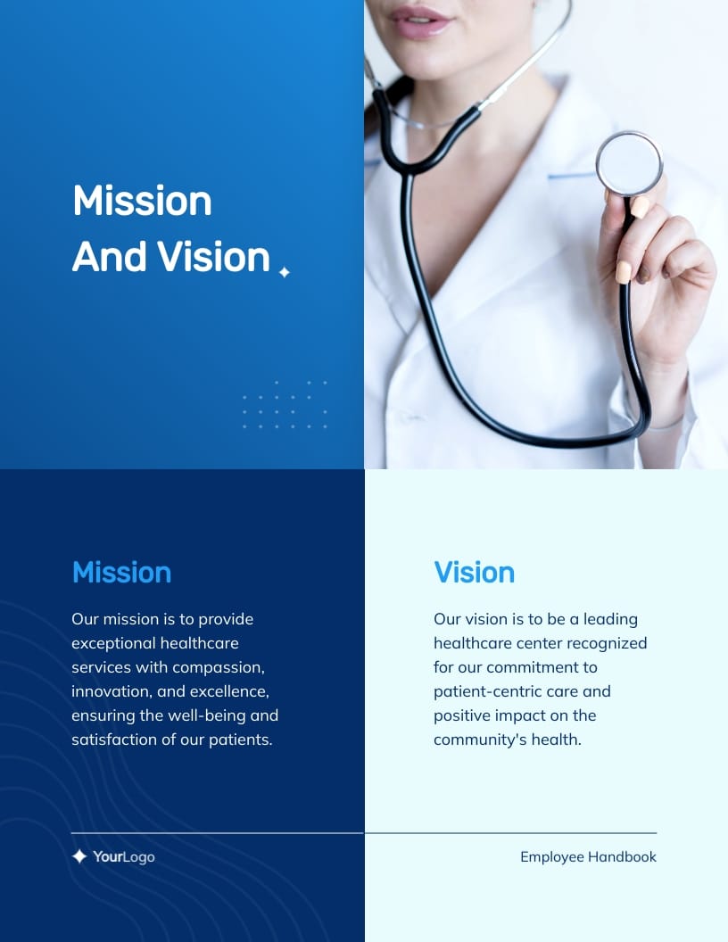 Hospital Employee Handbook Template Visme