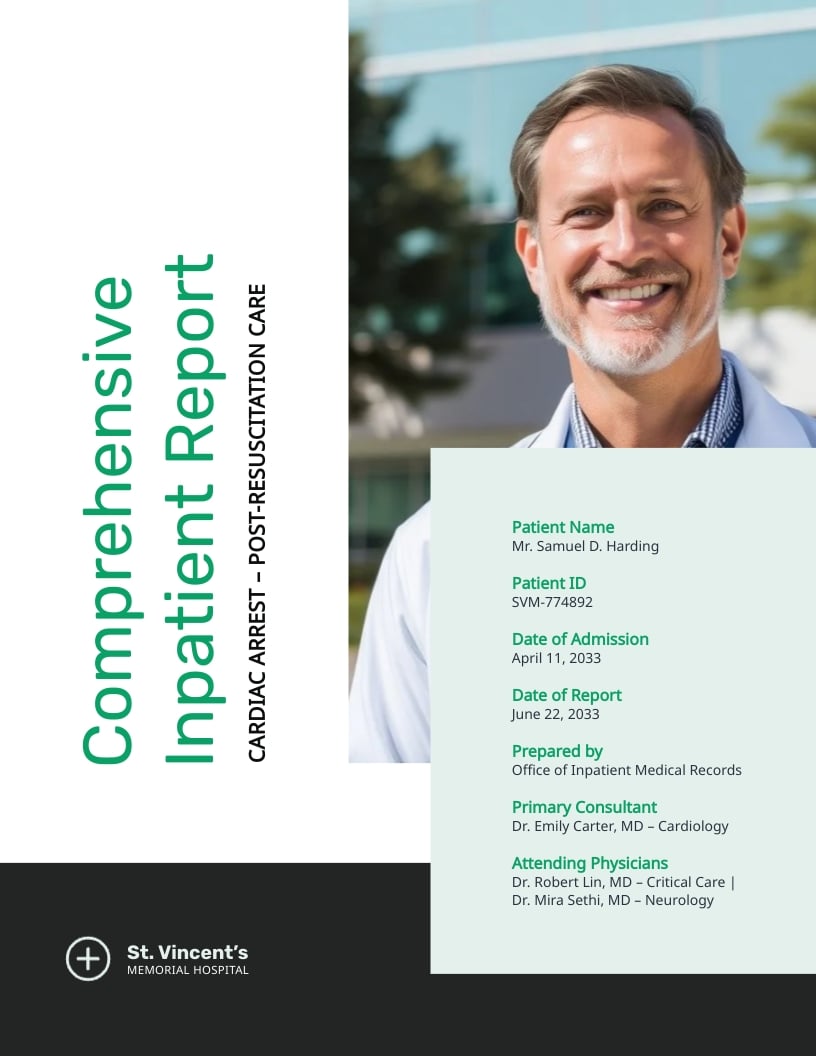 Hospital Heart Attack Report Template