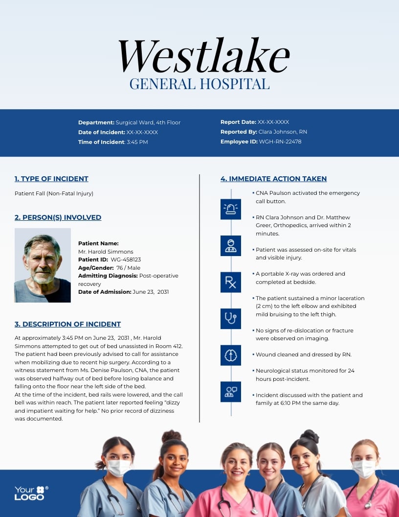 Hospital Incident Report Template