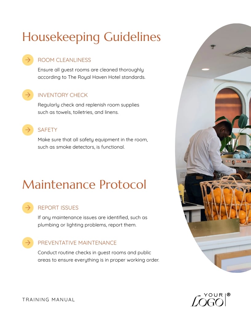 Hospitality Training Manual Template | Visme