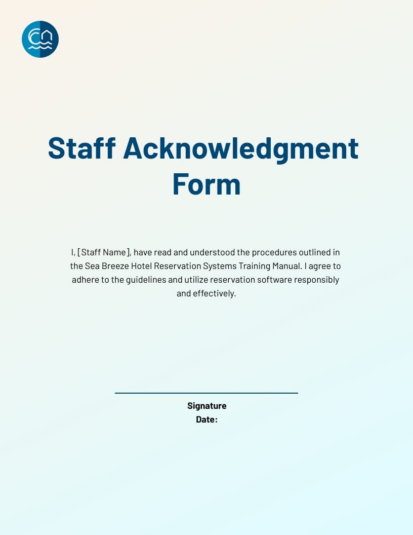 Hotel Employee Training Manual Template | Visme