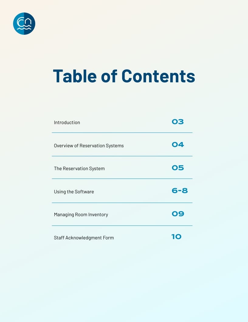 Hotel Employee Training Manual Template - Slide 2 Hotel Employee Training Manual Template - Slide 2