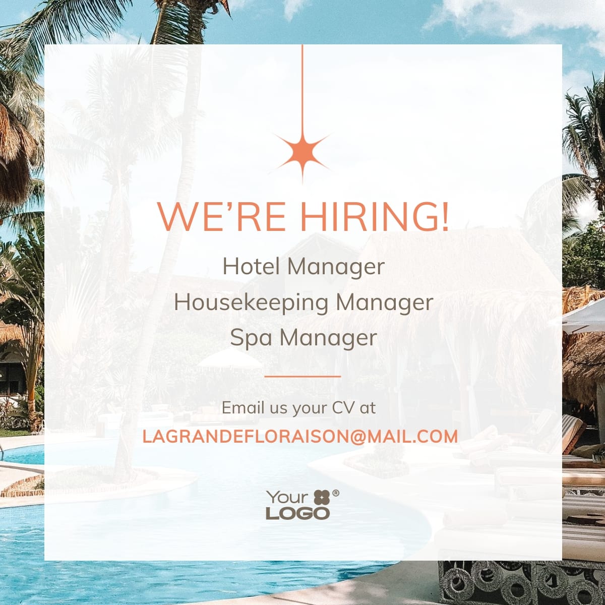 Hotel Staff Vacancy LinkedIn Post Template