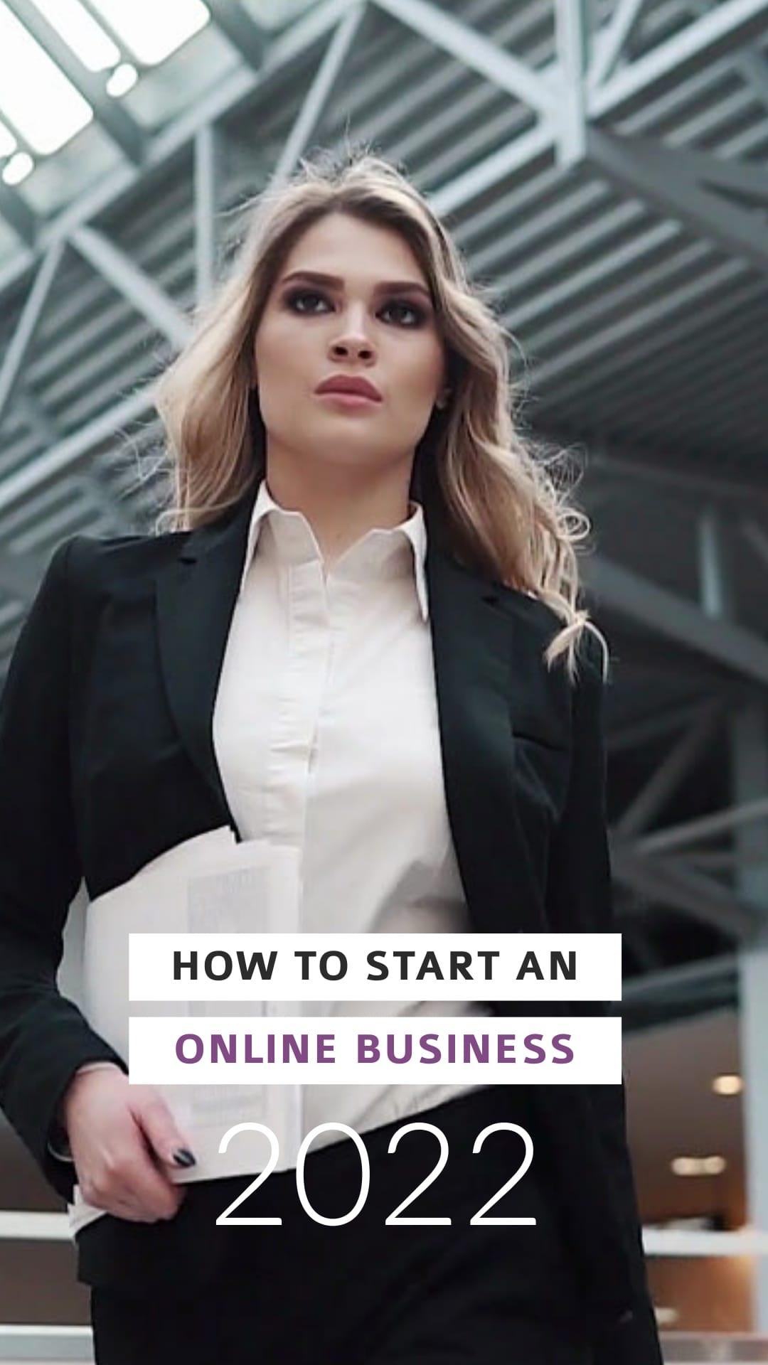 How to Start an Online Business Video Intro Vertical Template