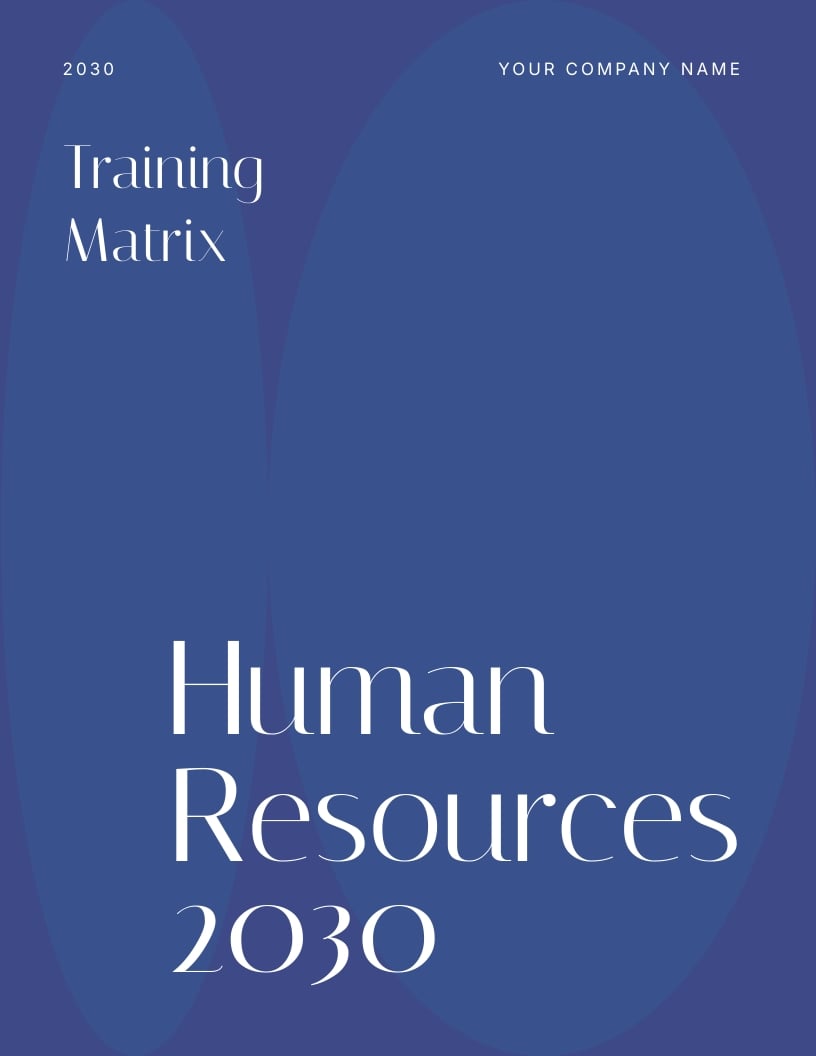 Human Resources Training Matrix Template