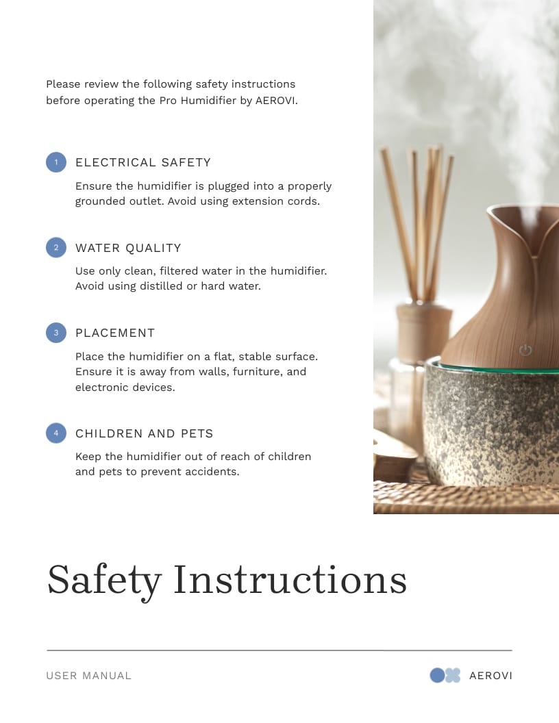 Humidifier Instruction Manual Template - Slide 4 Humidifier Instruction Manual Template - Slide 4