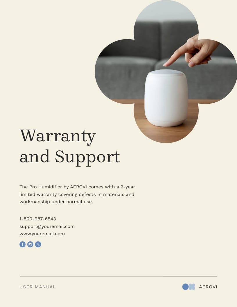 Humidifier Instruction Manual Template - Slide 8 Humidifier Instruction Manual Template - Slide 8