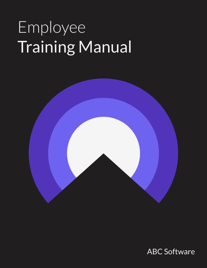 IDE Employee Training Manual Template