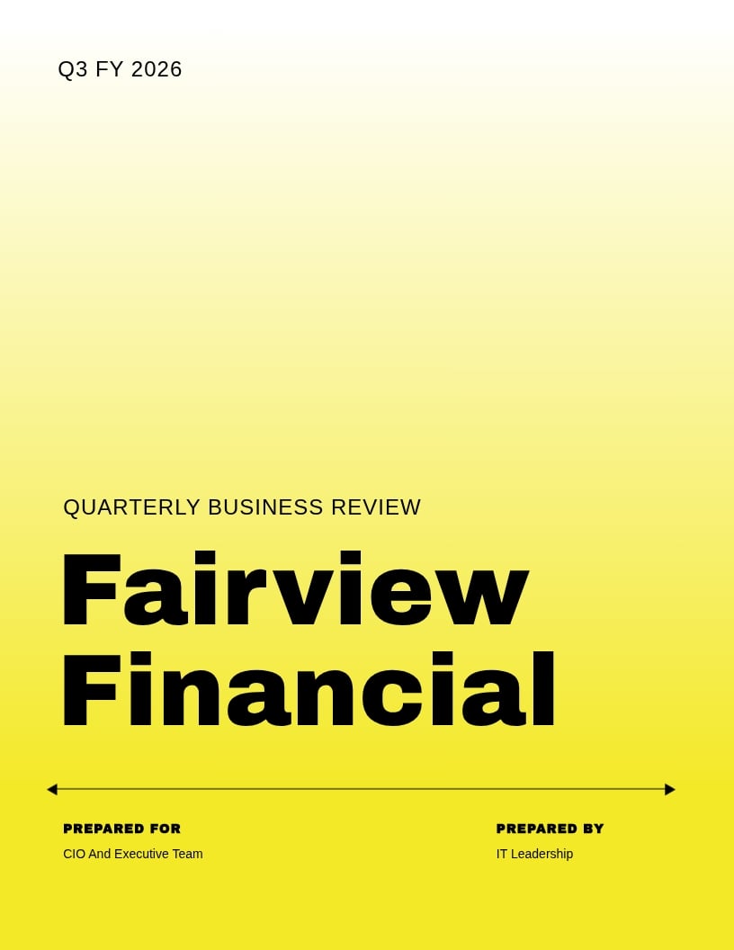 IT Quarterly Business Review Template