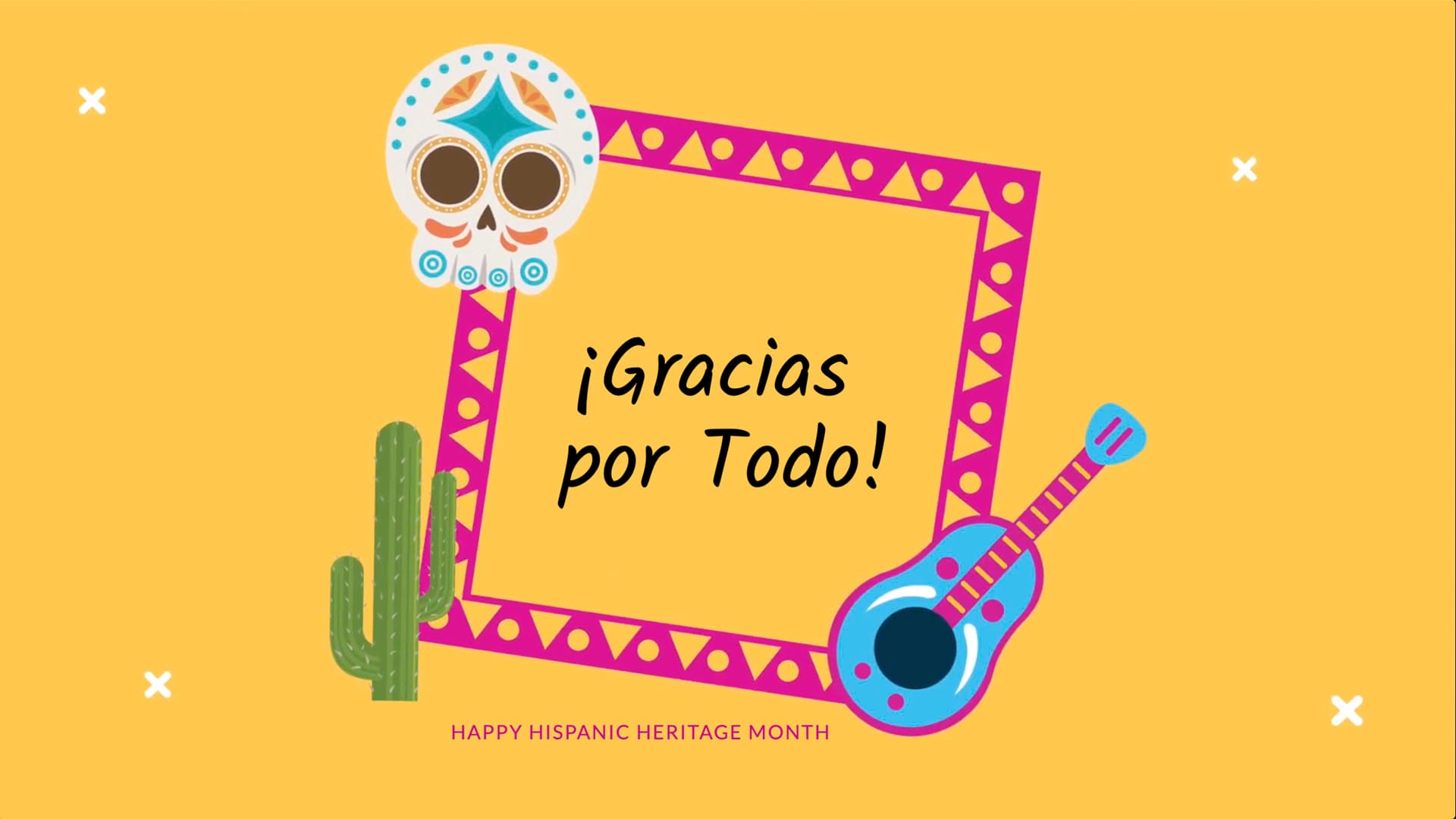 Illustrated Hispanic Heritage Month Greeting Card Template