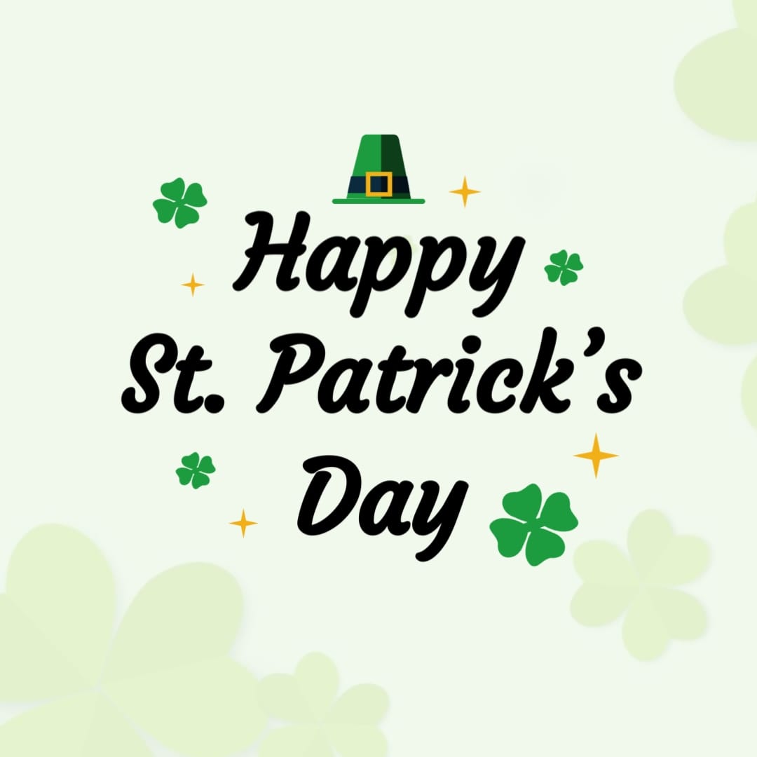 Illustrated St Patricks Day Greeting Card Square Template