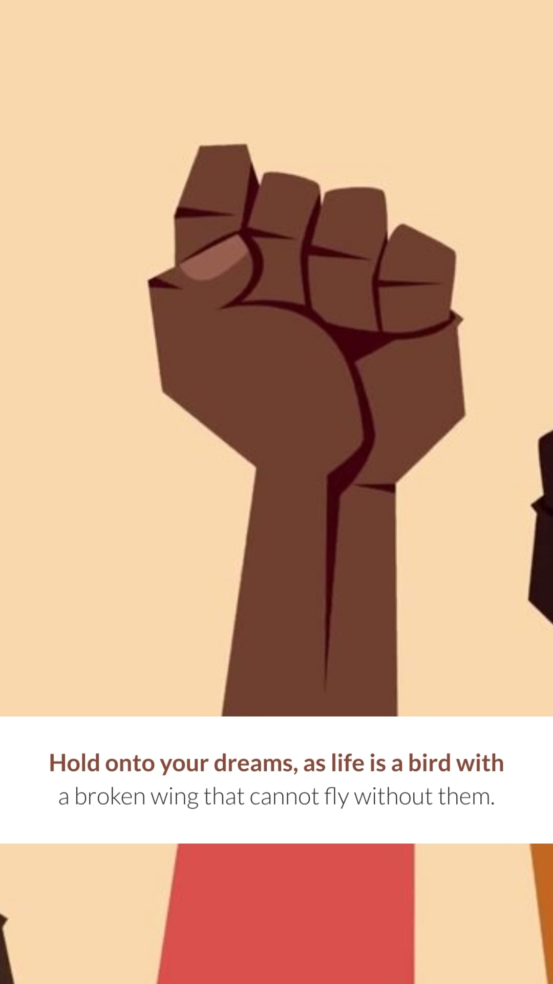 Illustration African American History Month Greeting Card Vertical Template